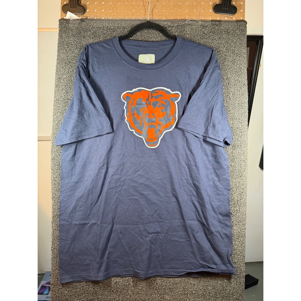 NFL Chicago Bears T-Shirt Mens Large Navy Blue Graphic Logo Tee